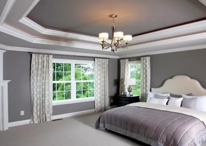 Серые натяжные потолки